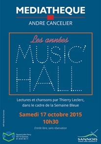 Les annes Music’hall
samedi 17 octobre 2015  10h30